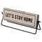 Creative Design 12.5" White and Black "Let Eat Out" Antique Rectangular Swivel Tabletop Sign